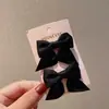 Pasador de pelo para niños coreano Pinza para el pelo de lazo rojo Pinza lateral para flequillo de bebé princesa Accesorio para el pelo de niña Pequeña Versátil Lindo