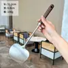 Atacado do Fabricante Espátula Cogumelo de Aço Inoxidável 304 e Madeira de Nogueira, Espátula para Fritar, Conjunto de Colheres para Sopa, Espátula e Colher com Cabo Longo Anti-Queimadura