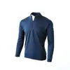 ¡De secado rápido y transpirable! Camiseta de Manga Larga Ligera y Cómoda con Media Cremallera para Hombre Primavera y Verano Capa Base de Moda 11427