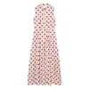 2026 Verão Novo Produto Europeu e Americano Transfronteiriço Moda de Rua Elegante Vestido Sem Mangas de Bolinhas W05 26199