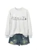 Gentileza é grátis Amazon eBay site independente moletom casual confortável feminino gola redonda manga longa para comércio exterior