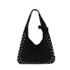 Bolso de Remaches Nuevo Transfronterizo 2025 para Mujer, Diseño de Nicho Vintage, Bolso de Hombro, Bolso de Mano Casual de Gran Capacidad para el Trabajo