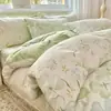 Juego de Cama de Cuatro Piezas 100% Algodón Estilo Nuevo 2026 Algodón Puro Sábana Simple y Fresca Funda de Edredón Juego de Cama de Tres Piezas