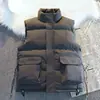 Chaleco de Terciopelo Engrosado Otoño e Invierno para Hombre, Chaleco Holgado Talla Grande, Chaleco Cálido, Tendencia Chaleco de Algodón Sin Mangas con Cuello Alto