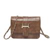 Bolso de Color Gradual Estilo Coreano para Mujer 2024 Nuevo Hebilla de Cinturón de Estilista Bolso Cuadrado Pequeño de Moda Bolso Bandolera con Cadena Texturizada