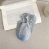 Calcetines náuticos con punta ondulada de 25 años para mujer, de primavera y verano, finos, de silicona, antideslizantes, que no se caen, con calcetines informales transpirables de boca baja en la marea.
