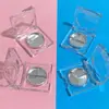 28 diámetro interior el fantasma de la ópera caja vacía de empaque de corrector de ojos transparente alto brillo vaquero sombra de ojos lápiz labial muestra de prueba de color material de empaque