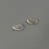 Aretes Geométricos Cepillados para Mujer, Diseño de Nicho con un Toque de Alta Gama, Aretes con Púa de Plata 925, Aretes Vintage para el Trabajo
