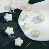 20mm crema dulce viento cinco puntas estrella tridimensional pintura al óleo degradado estrellas DIY pulsera collar de cuentas hecho a mano material