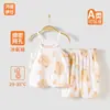 Roupa Fina de Verão para Recém-Nascido 2025 Macacão de Algodão Puro Seda Ecológica Ha Yi Fibra de Bambu Roupa de Rastejar