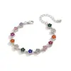 Collar de Flores Coloridas Europeo y Americano Hip-Hop para Hombre Cadena para Clavícula de Lujo Ligero Pulsera Simple de Nicho para Hombre Joyería Transfronteriza para Hombre