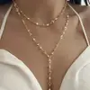 Collar con borlas de diamantes de imitación de colores creativos de moda de estilo europeo y americano transfronterizo, cadena de clavícula de circonita de alto color de nicho