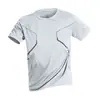 Camiseta de Manga Corta Transpirable de Secado Rápido de Seda de Hielo para Hombre, Verano, Deportes, Fitness, Malla Transpirable, Resistente a Manchas, Manga Media de 5 Puntos
