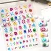 Adesivos de Unha Ingleses Criativos Coloridos 5D Em relevo Tridimensional Versátil Números Ingleses Adesivos de Unha DIY Modelo Sl