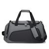 Bolsa de ginástica de grande capacidade, separação seca e molhada, bolsa esportiva com logotipo impresso, compartimento independente para sapatos, bolsa de viagem antirrespingos