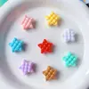Estrela de cinco pontas estrelas coloridas com furos contas em formato pulseira DIY corrente de celular acessórios de cabelo acessórios de caneta com contas