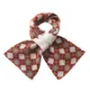 Bufanda Cálida de Cachemir 100% para Otoño e Invierno con Diseño de Cuadros y Bloques de Color Tejido Calado Cuello de Cachemir de Cabra para Protección del Cuello