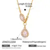 Wanxing Collar de Acero Inoxidable con Colgante de Circonita Blanca en Forma de Lágrima, Estilo Nuevo Clásico Europeo y Americano para Mujer, Accesorio de Cuello Versátil de Nicho