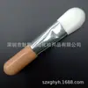 Brocha de base de Shenzhen de buena calidad, mini brocha de base líquida con forma de lengüeta y mango corto, brocha individual con mango de madera, brocha para mascarilla, venta al por mayor