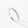 Anillo geométrico de plata esterlina S925 para mujer, diseño de nicho con diamantes engastados, anillo de dedo índice cerrado con diseño de joker simple