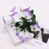 Combinação mista de flores artificiais de lírios-calla e gipsofila, popular em plataformas nacionais e transfronteiriças, fonte direta de flores artificiais