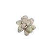 Flor de Cuero de Oveja Estampada en Caliente Flor de Zapato Corsage de Flor Base Decorativa de Flor con Broche Accesorio para el Cabello Estilo Chino Carácter de la Fortuna Lazo