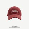 Gorra de béisbol para mujer Primavera y Otoño estilo coreano letra R Marca 2024 Nueva Moda ala grande adelgazante rostro gorra pequeña con visera para hombre.