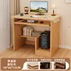 Escritorio de Madera Maciza para Computadora, Mesita de Noche Pequeña para Apartamentos Pequeños, Escritorio Estrecho para Uso en el Dormitorio, Escritorio de Estudio para Estudiantes
