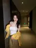 Camisola Ajustada, Sencilla, de Cuello Halter en U con Escote de Espalda Descubierta, Belleza de Espalda, con Copas Fijas Integradas que No se Mueven, Soporte Lateral para el Pecho para Mujer
