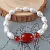 Pulsera Grande de Perlas con Hilo Fino Ágata Cuentas Cilíndricas Venta al por Mayor de Agua Dulce Cadena de Suministro en Vivo Manualidades para Cuentas