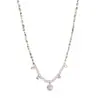 Collar Super Brillante Estilo Coreano con Circonita y Perla Plateada Triturada para Mujer, Cadena Ligera de Lujo para Clavícula, Mismo Estilo que en Xiaohongshu