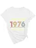 Camiseta Feminina Vintage 1976 Edição Limitada Amazon Wish Site Independente Moda Estilosa Gola V Manga Curta