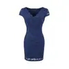Vestido de encaje con escote en V de estilo puramente seductor para mujer, nuevo modelo de verano, sexy y moderno, ajustado, que realza la cintura, vestido bodycon