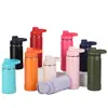 Taza de Agua Deportiva Estilo Americano de Gran Capacidad para Beber Directamente, Taza de Agua Portátil de Mano, Base de Silicona, Taza Térmica de Acero Inoxidable 304, Personalizable