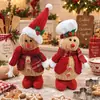 Pelúcia criativa de boneco de gengibre chef europeu e americano com tema de Natal, um item decorativo para sua mesa