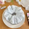 Scrunchie de Tecido Listrado Suave para Mulheres Elástico Alto Prendedor de Cabelo Novo Estilo Primavera Prendedor de Rabo de Cavalo Elástico Acessórios de Cabelo