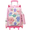 Mochilas con Ruedas Transfronterizas al por Mayor para Estudiantes de Primaria Niños y Niñas de Tercero a Sexto Grado, Ligeras de Arrastre y Espalda, Desmontables y de Doble Uso