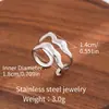 Anillos Abiertos de Acero Inoxidable Transfronterizos, Anillos Ajustables de Acero de Titanio que No se Desvanecen, Anillos Prensados en Aceite, Joyería de Mano al por Mayor