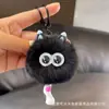 Lindo Colgante Gatito de Piel Sintética de Conejo Rex Cola Pequeña Llavero de Coche Colgante Muñeca Ins Colgante para Bolsa de Peluche