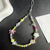 Cadena Original de Cuentas de Arroz para Teléfono Móvil con Lazo de Primavera Cadena de Teléfono Móvil con Cuentas Corta para Muñeca Correa para Cámara CCD Colgante para Colgar en Ins