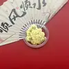 Insignias Corporativas Personalizadas Logo Oro Puro 999 Doce Signos del Zodíaco Pegatinas para Teléfono Móvil Piezas de Oro Zodiacales Creativas Regalos Venta al por Mayor