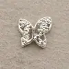 Acessórios de Unha em Liga de Cromo Borboleta Prata Mini Vazada Pequena Borboleta Strass Usável Decorações de Unha com Strass