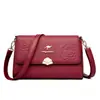 Nuevo Bolso de Mano de Comercio Exterior Transfronterizo, Bolso de Hombro con Relieve de Cuero Suave, Bolso Cruzado para Señoras de Mediana Edad, Regalo al por Mayor para Mamá
