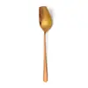 Cuchara de mango largo, titanio puro, cabeza cuadrada para uso doméstico, cuchara de sopa antibacteriana para exteriores, cuchara elegante con patrón de grietas de hielo, cuchara de comedor de alta gama estilo coreano
