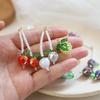 Cuentas de mijo de belleza de hada suave, cuentas de cristal tejidas con alambre de cobre envuelto, regalo para novias, accesorios de joyería creativos hechos a mano.