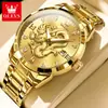 Fabricante de Relojes Marca Oris Negocio de Dropshipping Reloj Dragón Reloj con Correa de Acero Reloj de Cuarzo Luminoso Impermeable Reloj para Hombre