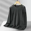 Sudadera Estampada de Cuello Redondo para Hombre, Nueva de Primavera y Otoño, Holgada, Gruesa, de Manga Larga, Jersey, Camisa Base Versátil de Moda para Hombres Modernos