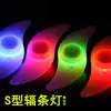 Luces para Radios de Bicicleta al por Mayor, Luces de Alambre Hoja de Sauce para Bicicleta de Montaña, Luces de Silicona Rueda de Fuego Coloridas, Accesorios para Equipamiento de Ciclismo