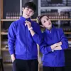 Ropa de Trabajo de Camarero Chaqueta de Manga Larga Ropa de Otoño e Invierno Suéter Forrado de Polar Hotel Comedor Rápido Ropa de Trabajo Engrosada para Hombres