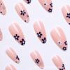 24 piezas de armadura para uñas para adultos, nueva transfronteriza, estilo chica dulce, genial, popular, patrón de flores, uña desmontable uña uña